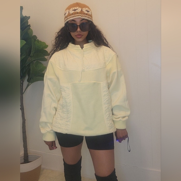 Freelance Sportswear Vintage Fleece Knit Quilted Pullover Sweater - Picture 2 of 4